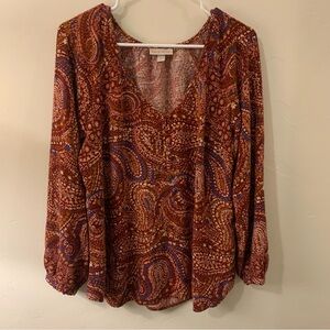 Knox Rose Multicolor Paisley Blouse